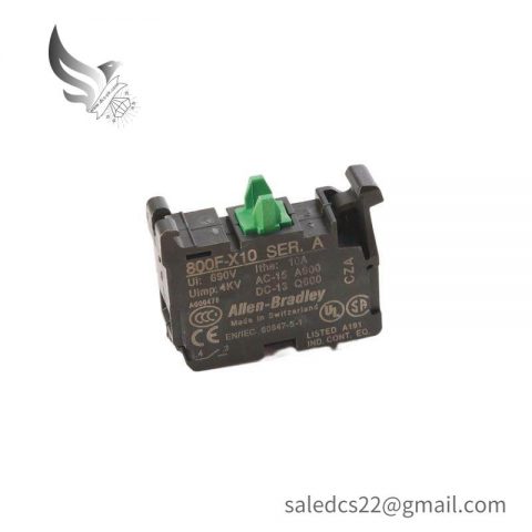 B&R 800F-X10 Contact Block, 22.5mm, Plastic, 1 NO - Industrial Control Module