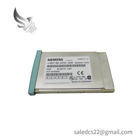 Siemens RAM Memory Card - 6ES7 952-0AF00-0AA0, Industrial Control Solutions