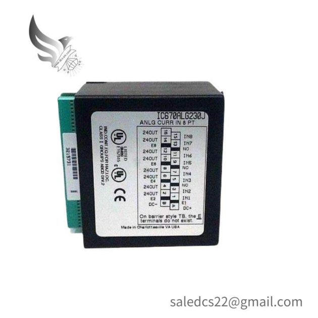 GE IC670ALG230: 8-Channel Analog Input Current Module